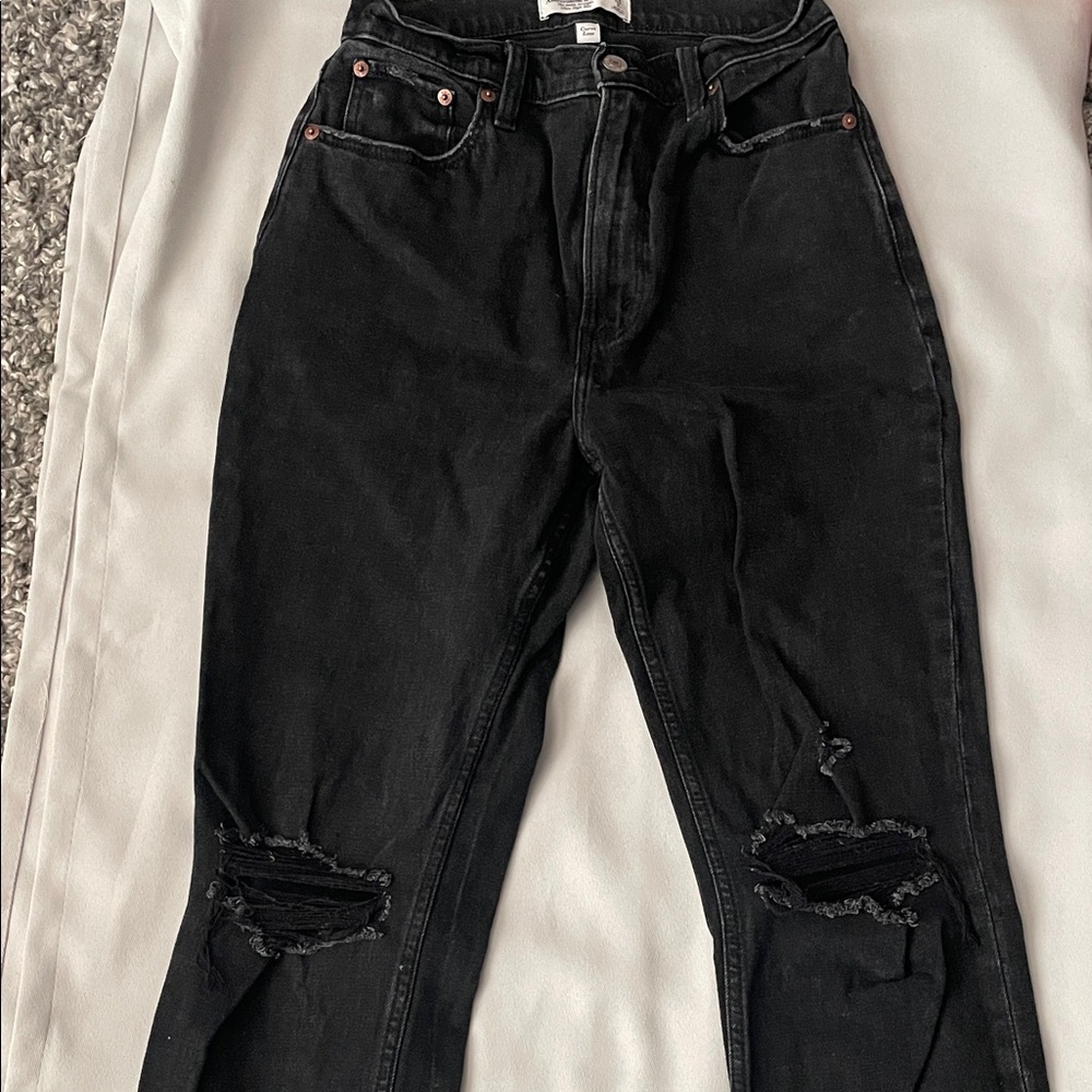 Abercrombie & Fitch Black Cropped Pants